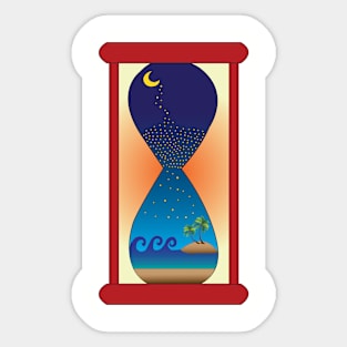 Cosmic Hourglass Sticker